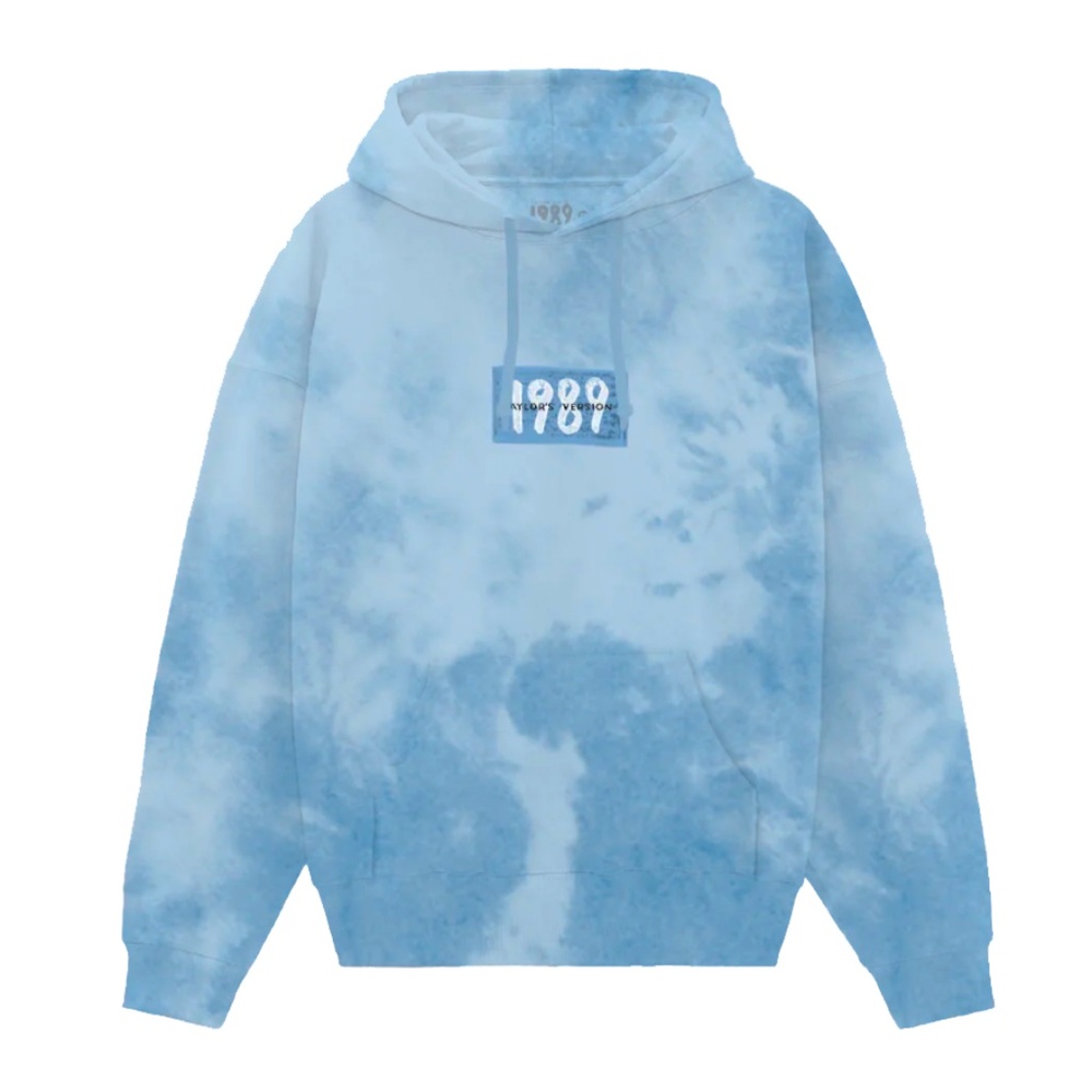 Taylor Swift 1989 (Taylor's Version) Blue Tie Dye Hoodie Sweatshirt Medium